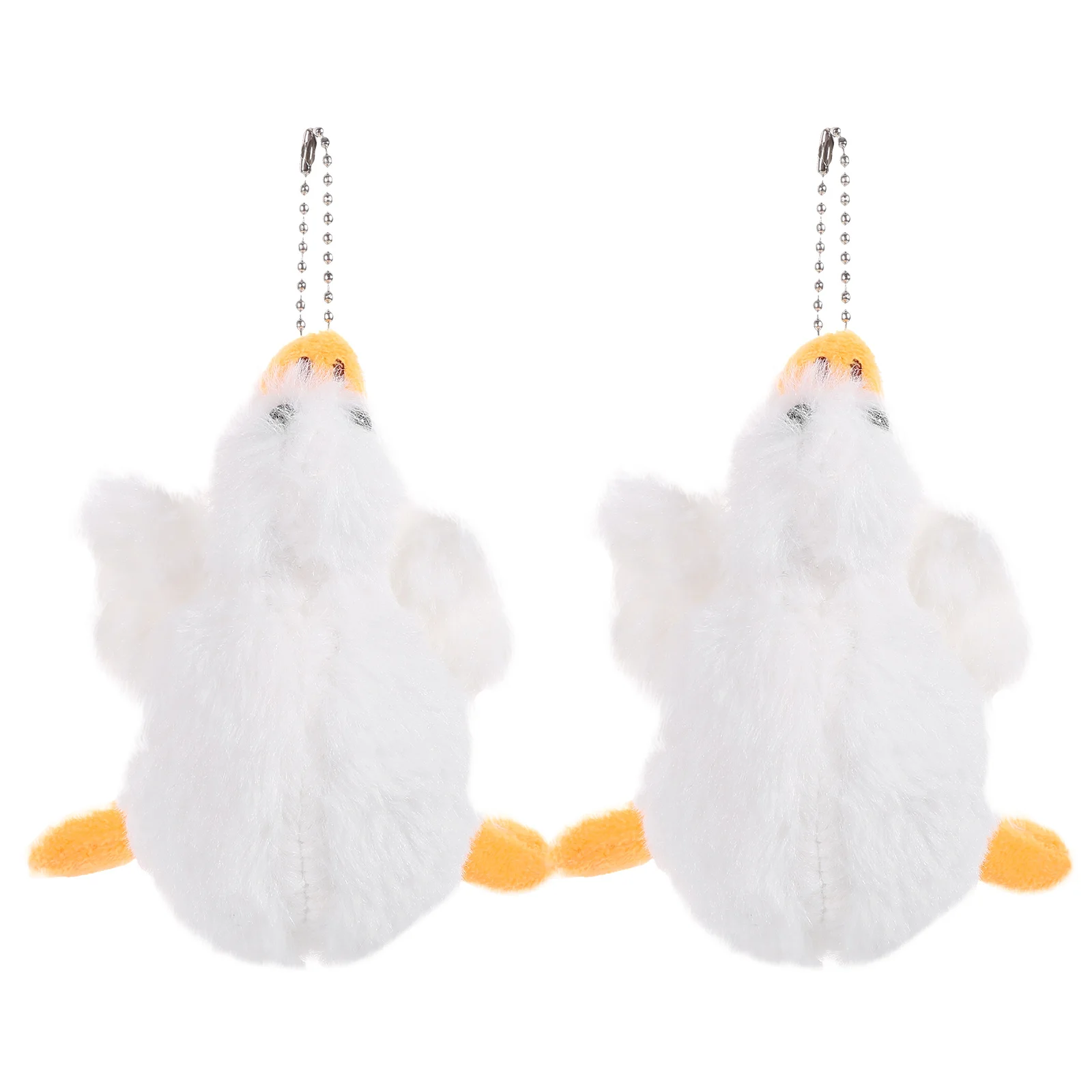 Car Key Ring Big White Goose Pendant Plush Bag Keychain Fob Charms Pp Cotton