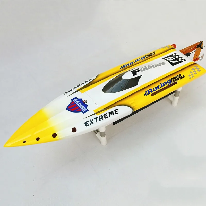 75cm 원격 조종 보트 70km/h 브러시리스 모터 MONO-1 울프 투스 원격 조종 보트 전복 방지 RC 보트 모델 RTR 성인용 장난감