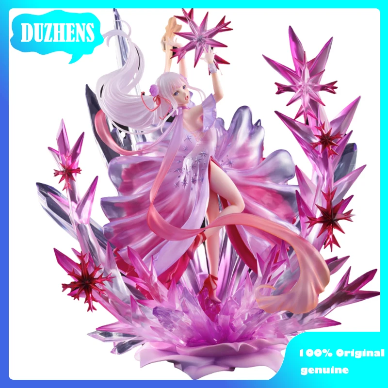 SSF Original:Re:Zero Emilia Pink Crystal dress 35cm PVC Action Figure Anime Figure Model Toys Figure Collection Doll Gift