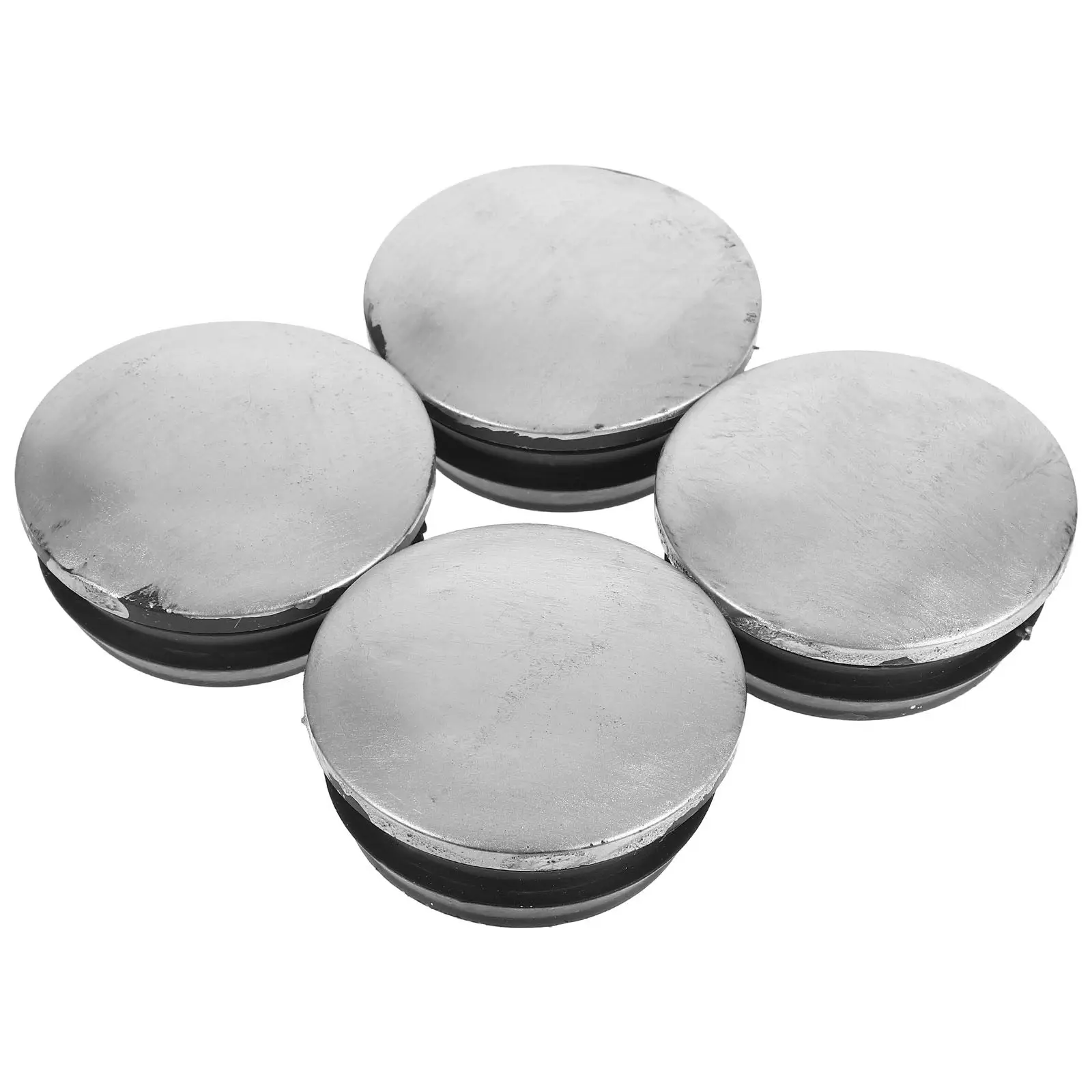 4Pcs Rubber Fence Post Protection Caps Quick Install Aesthetic Appeal Traffic Facility Guardrail Post Cover Pipe Tubing End Cap