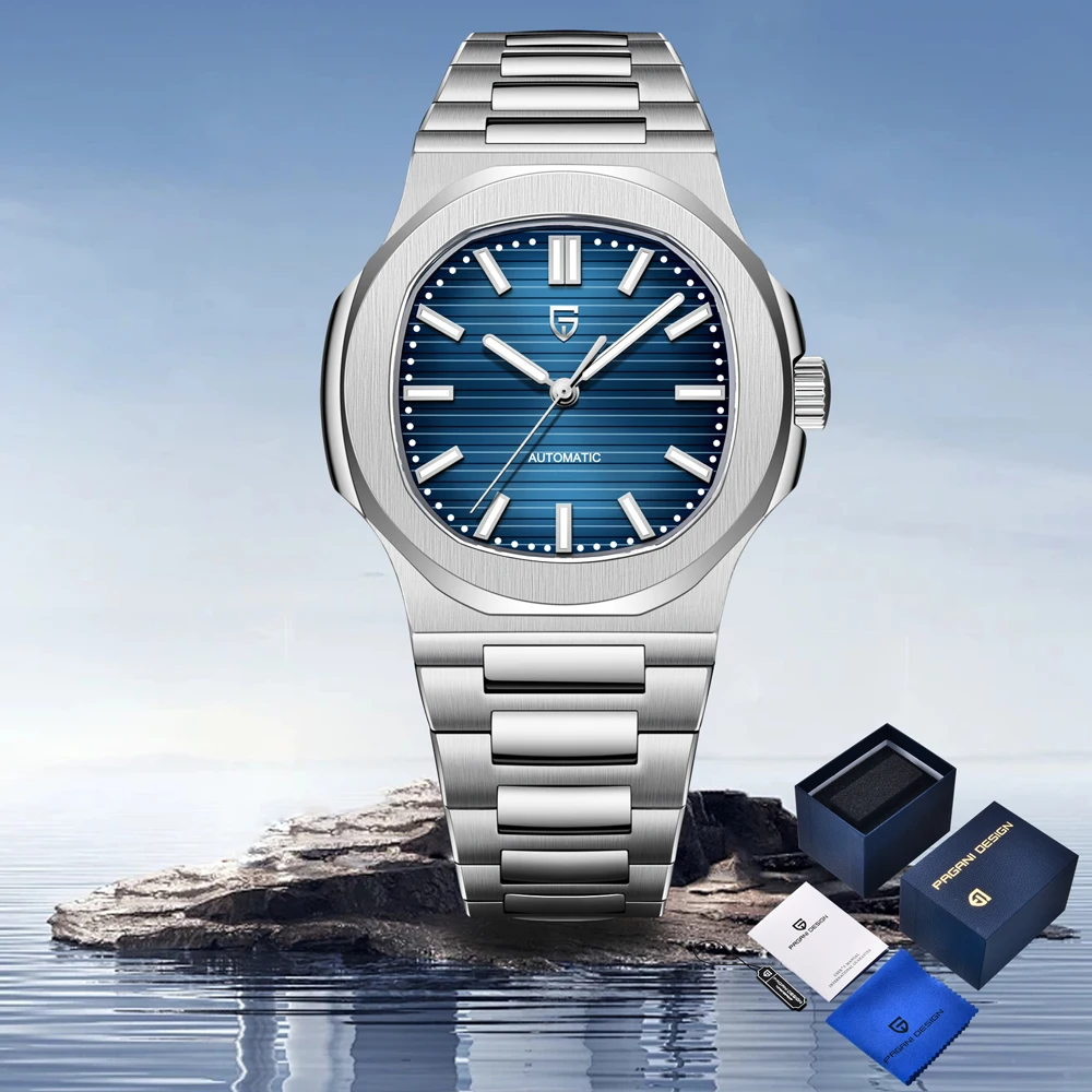 

Часы PAGANI DESIGN 40 мм с сапфировым стеклом Seagull ST6, механические мужские часы из нержавеющей стали, водонепроницаемые мужские часы с автоматическим заводом