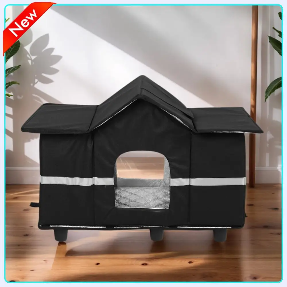 

Водонепроницаемый уличный большой кошачий укрытие и окно на крыше, приподнятый домик для домашних животных, ферменный кошачий домик, можно использовать в помещении, зиму, лето, на открытом воздухе