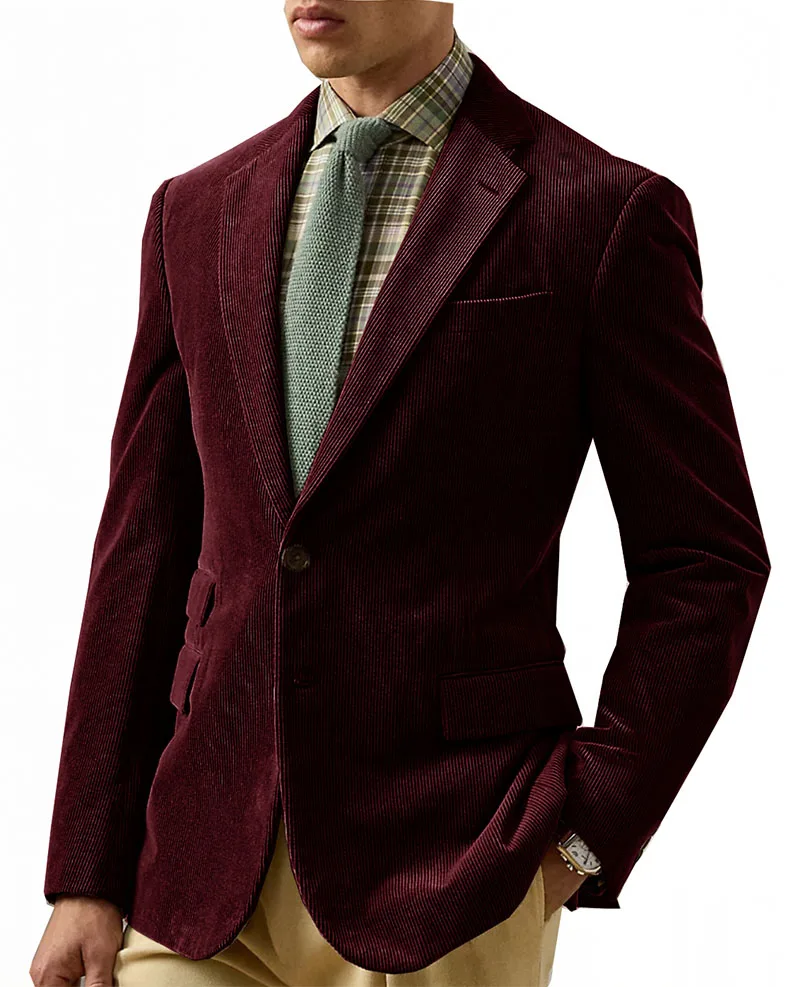 سترات رجالية كلاسيكية من سروال قصير فاخر عالي الجودة فساتين زفاف ملابس رجالية سترة تناسب الربيع/الخريف معاطف غير رسمية كلاسيكية