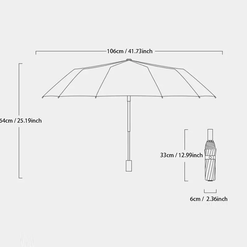 Reinforced 24-Bone Umbrella,  Durable Wind-resistant Umbrella, Anti-UV Sunscreen Umbrella