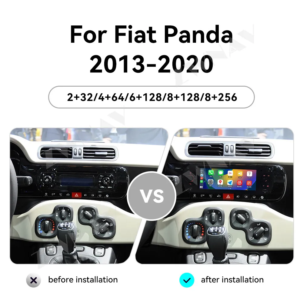 GPS Navigation Multimedia Head Unit For Fiat Panda 2013-2020 6.89
