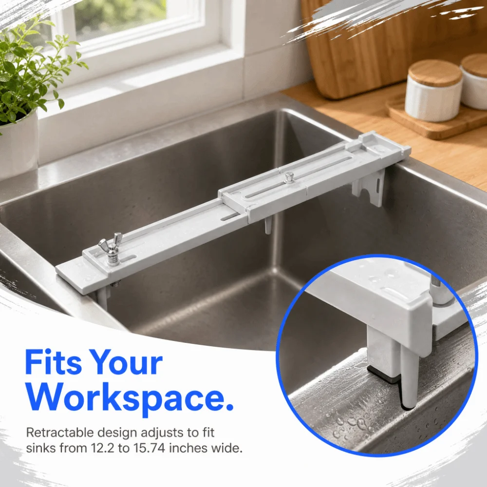 Retractable Design Sharpening Stone Holder Non-Slip Surface PU Plastic Material Whetstone Sink Bridge Adjustable Stone Base