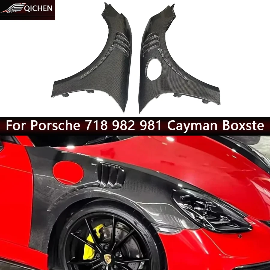 

For Porsche 718 982 981 Cayman Boxste Carbon Fiber Fender Retrofit replacement leaf plate Upgrade Car Accessories body kit