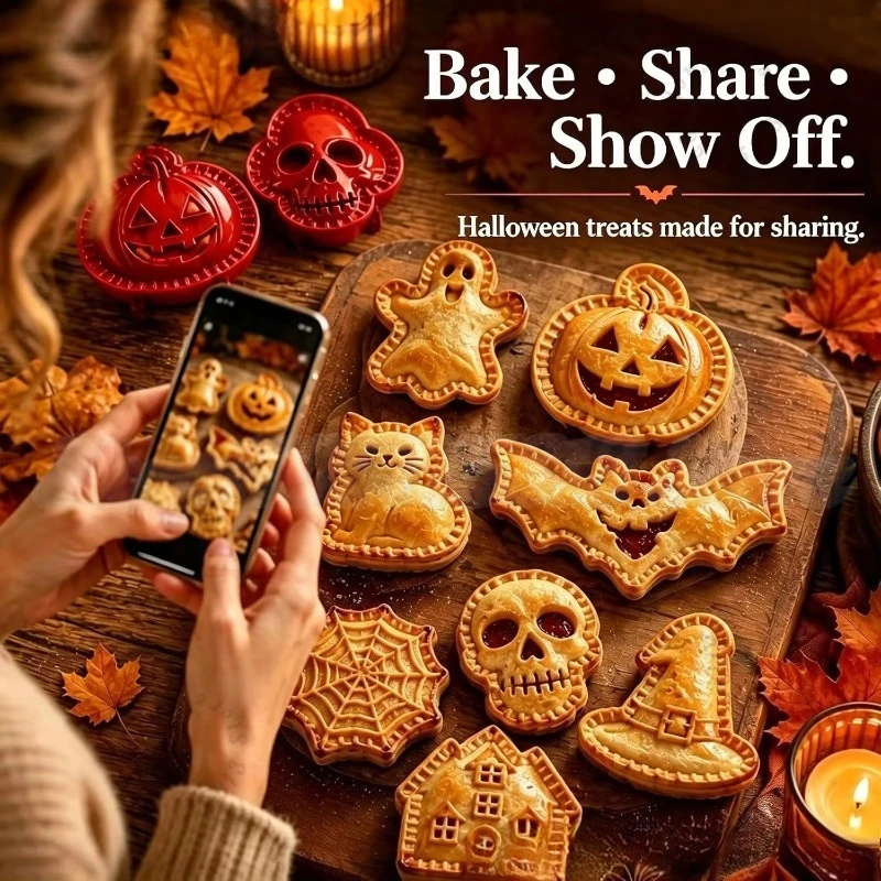 Spooky Halloween Hand Pie Maker, Mini Dough Press Mold, Themed Baking Accessory for DIY Party & Apple Pie Baking