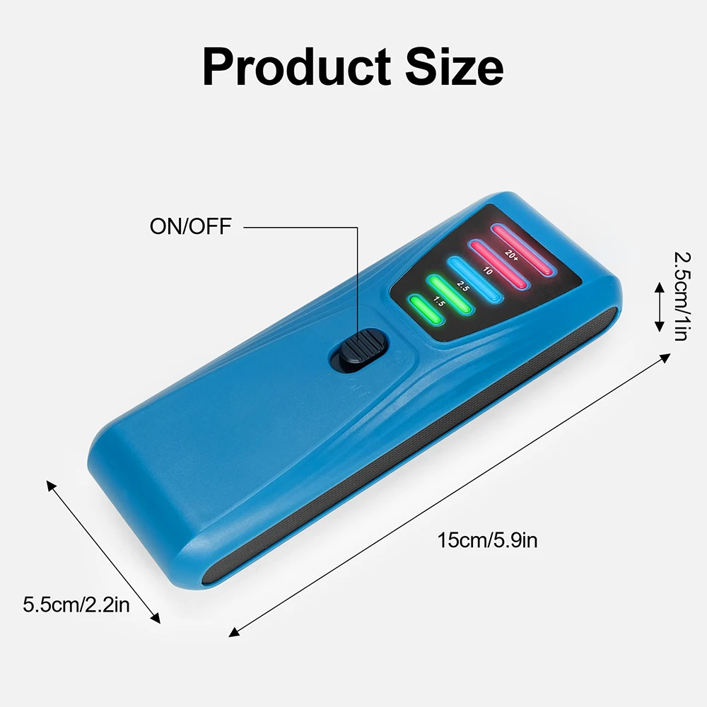 Handheld EMF Gauss Meter Electromagnetic Radiation Tester Electric Magnetic Field Radiation Detector 5-LED indicator