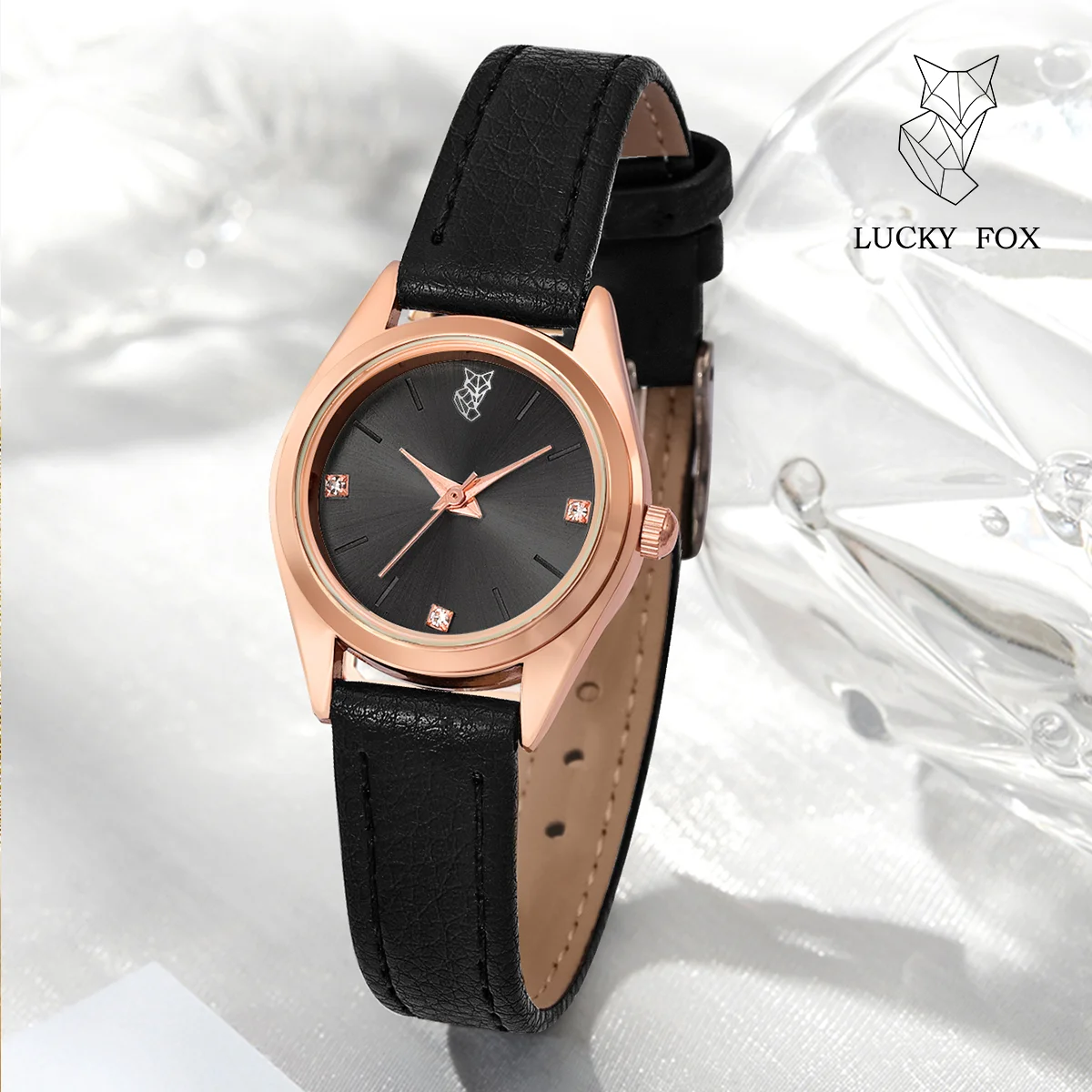 Luxury Fashion Women Watch Set PU Leather Strap Ladies Quartz Wristwatch t for Ladies Gift