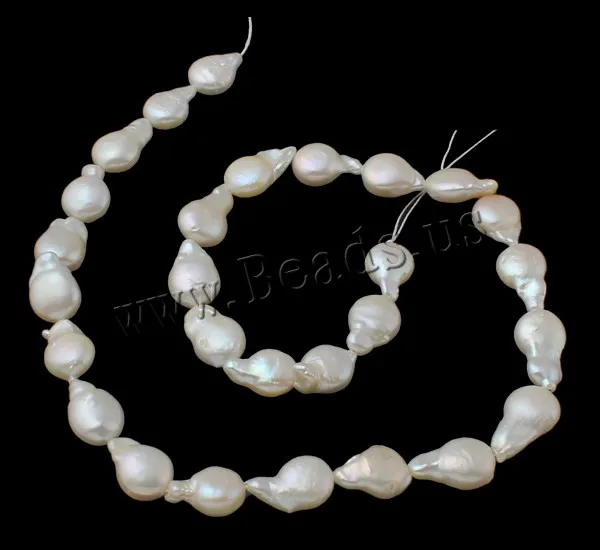 Cultured Freshwater Nucleated Pearl Bead Freshwater Keshi Pearls Wholesale Natural White 9-10mm 15.3 Inch Jewelry DIY Accessorie