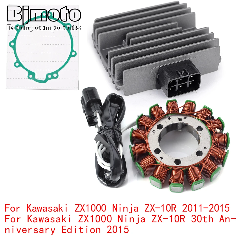 

ZX1000 Stator Coil+Voltage Regulator rectifier For Kawasaki ZX1000 Ninja ZX-10R 30th Anniversary Edition 2011-2015 With Gasket