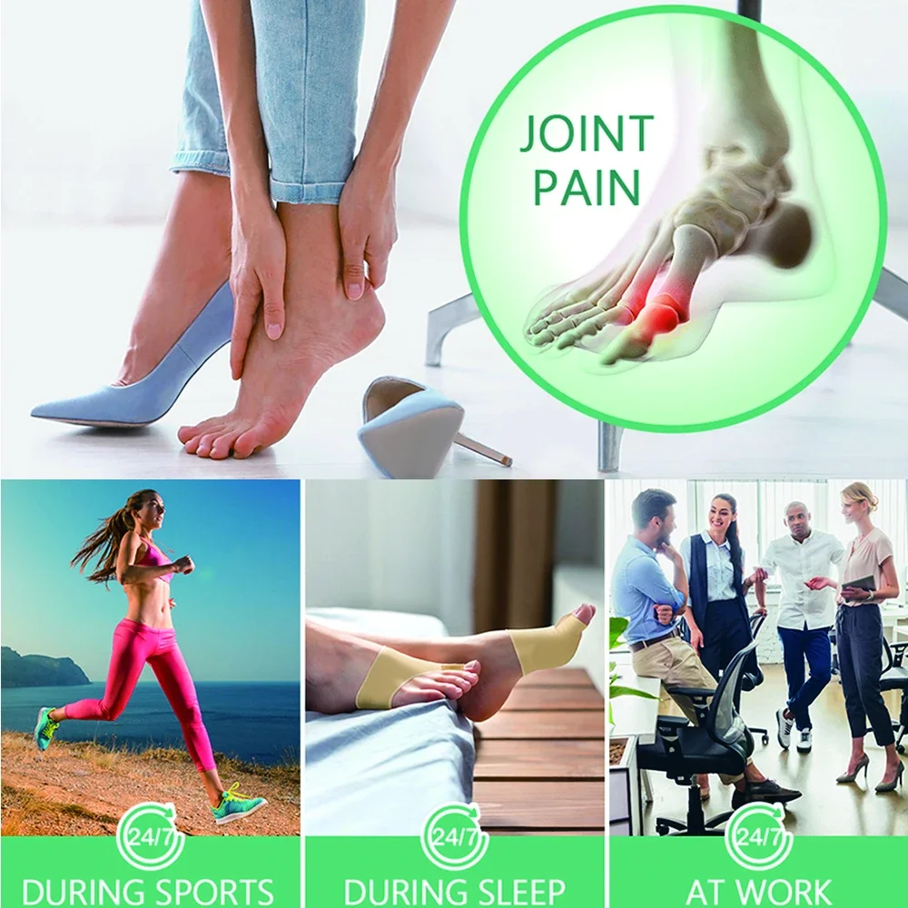 Tenen Separator Sokken Duim Versteller Stijltang Voeten Bot Orthesen Apparaat Hallux Valgus Spalk Mouw Bunion Corrector