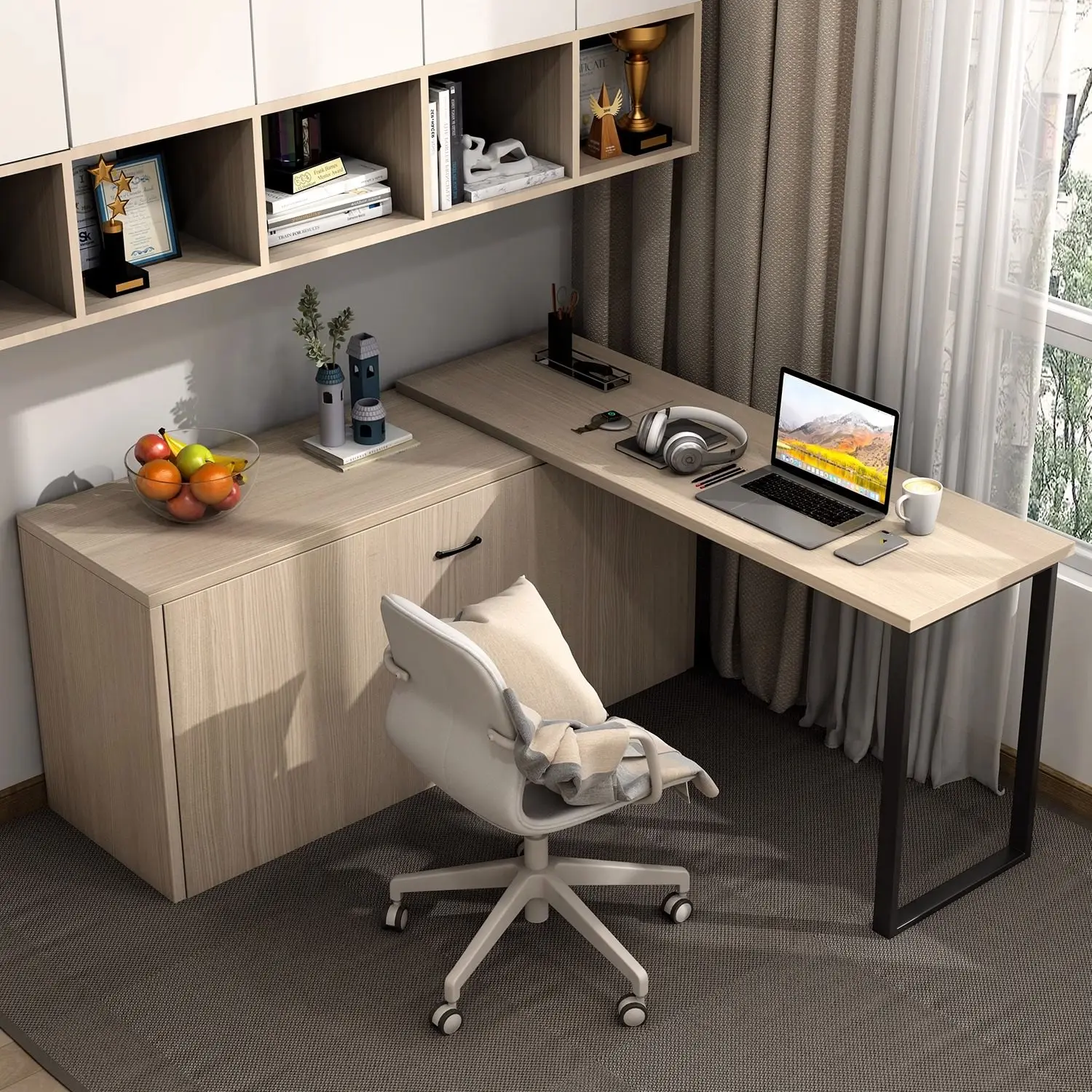 

Invisible bed Wall bed Wardrobe Integrated desk Bookcase Wall study Multifunctional hidden single retractable folding bed