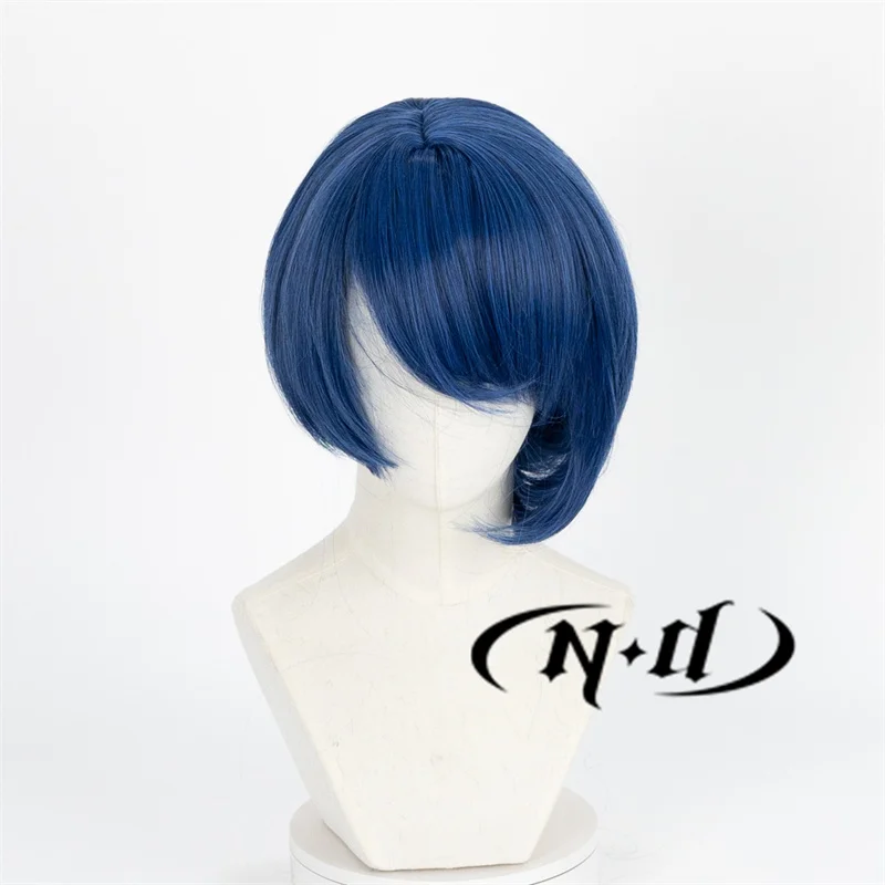 تأثيري شعر مستعار قصير أزرق لعبة هزلية يخدع حزب هالوين ، الشعر الاصطناعي ، ند كيريتاني هاروكا ، مشروع سيكاي