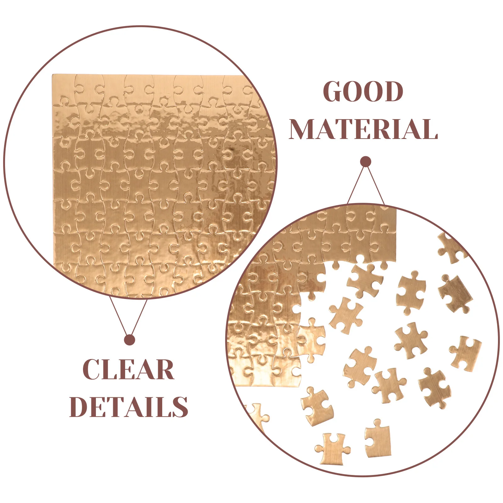 4 Sets Children's Blank Puzzles Gold Border Design for DIY Drawing Coloring Creative Jigsaw Sublimation Craft Projects