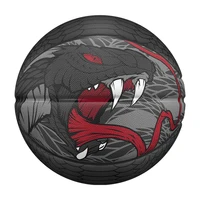 Baloncesto negro tamaño 7 Dendroaspis Polylepis baloncesto oficial con bomba aguja red 3 capas pelota de adiestramiento al aire libre