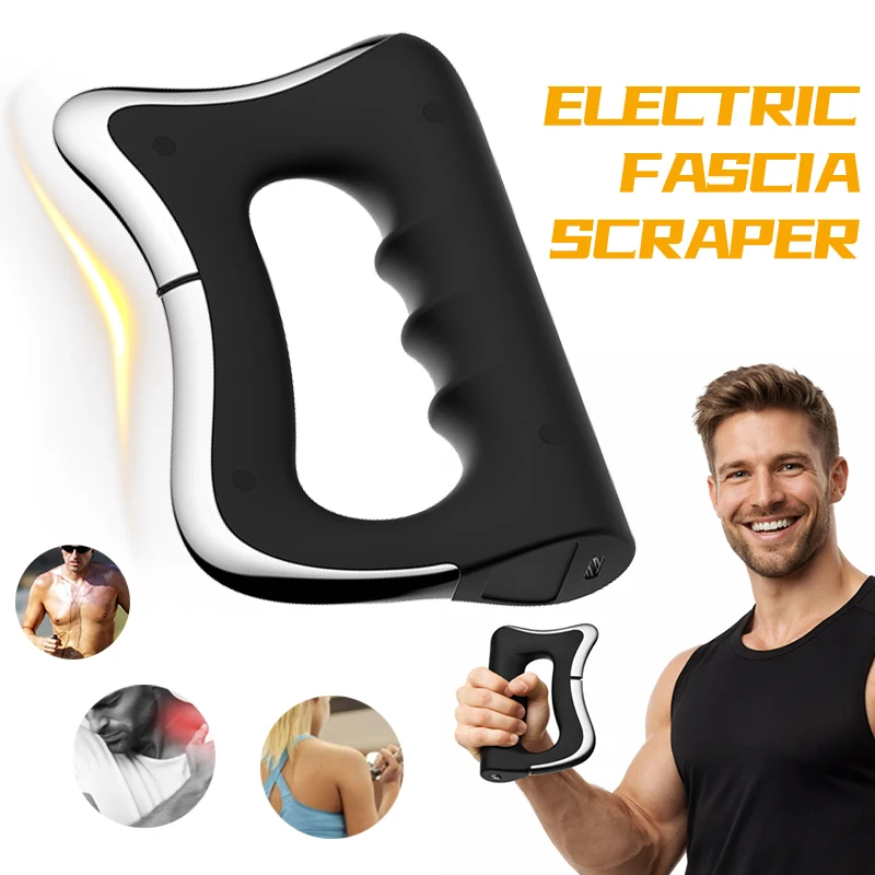 

Электрический массажер для фасций с микротоковой стимуляцией, глубокой вибрацией и расслаблением мышц, портативный скребок для массажа тела
