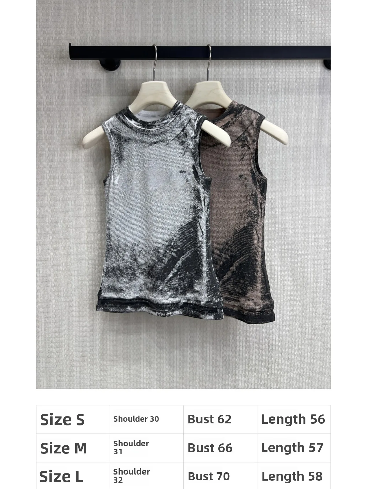 

Women's Vintage Gradient Logo Vest Dual Color Design Fashionable Cool Style Cotton round Neck Printed Outerwear Summer 2026