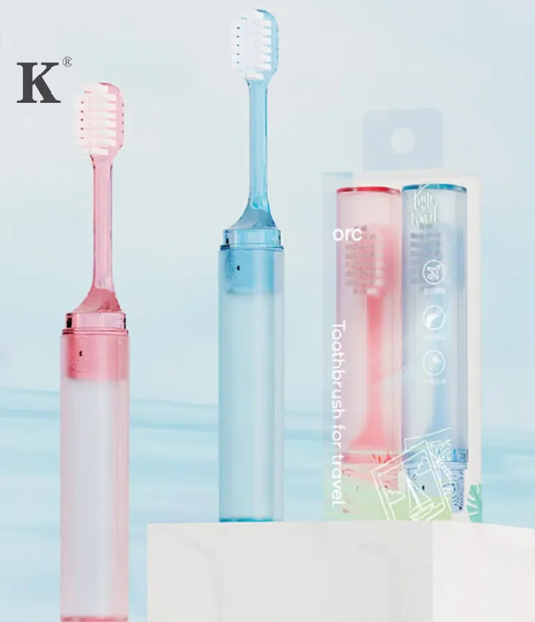 

2Pcs Travel Toothbrush Foldable Portable Small Dental Brush Adult Toothbrush Dental Cleaning Oral Care