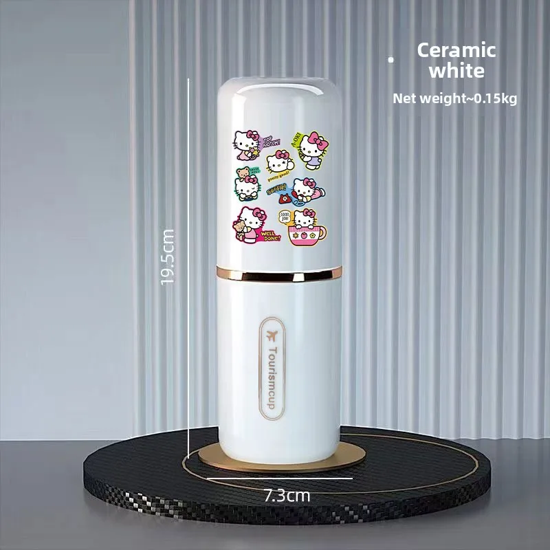 Hello Kitty Travel Mouthwash Cup Portable Cute Essential for Business Trips Toothbrush Case with Lid Multifunctional Storage Set