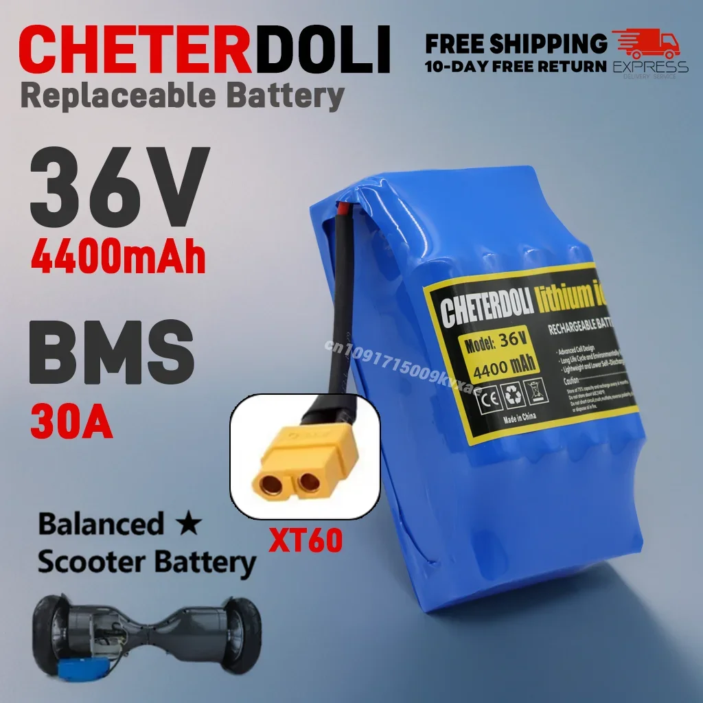36V 6800mAH 12000mAh Lithium Ion Battery Pack,For Electric Self Balancing Scooter HoverBoard Unicycle 10S2P 18650 Batteries