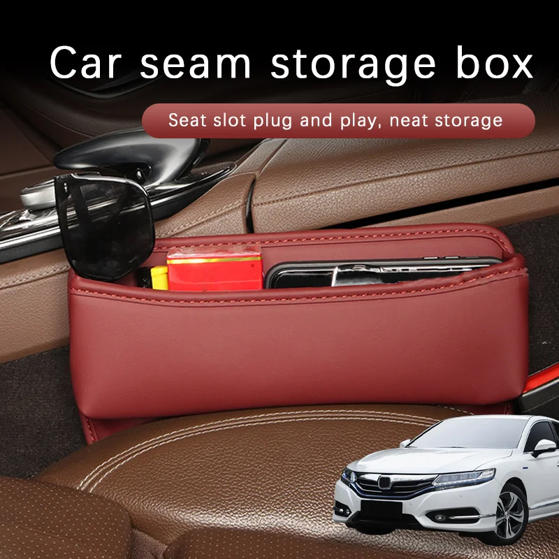 

Car Seat Gap Storage Box Driver Front Auto Seat Gap Filler Organizer Wallet Keys Card Storage Box For Honda SPIRIOR