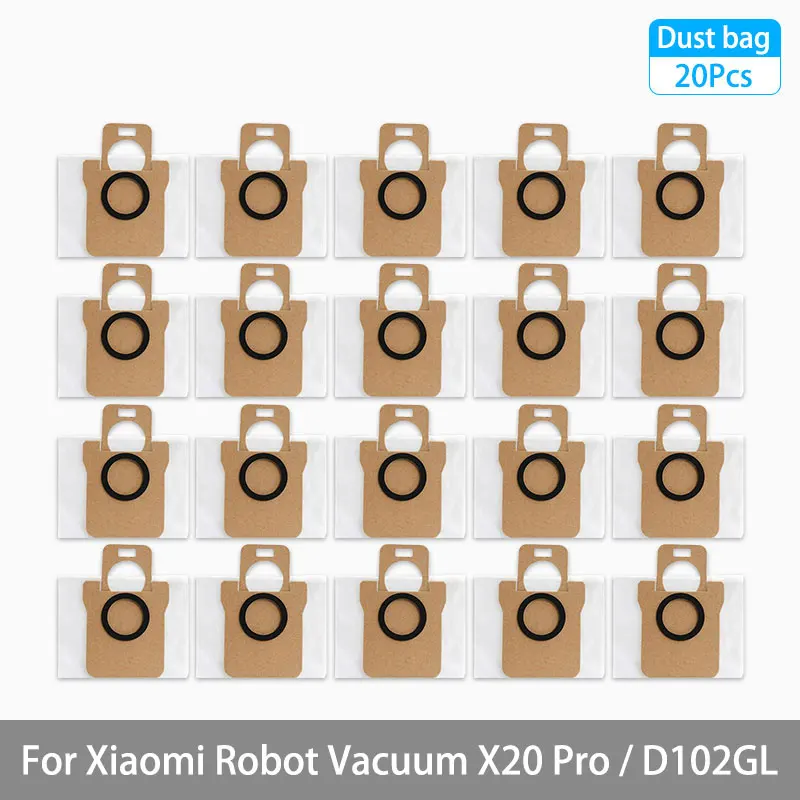 Voor Xiaomi Robot Vacuüm X20 Pro/D102GL Onderdelen Accessoires Hoofdborstel Zijborstel Hepa Filter Mop Doek Stofzak vervanging