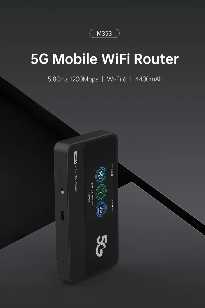 Router Wifi Plery M353 Harga Terbaik, Router Wifi Portabel Outdoor dengan Kartu SIM 5G dan Hotspot Mobile Wifi 6 Router 5G