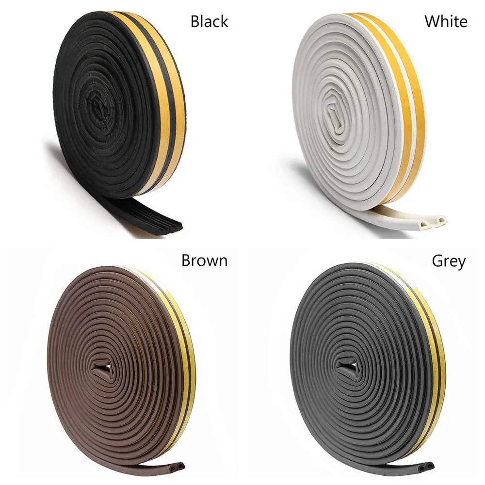5/10M Self Adhesive Window Door Seal Strip Foam Draught Excluder Soundproof Anti Collision