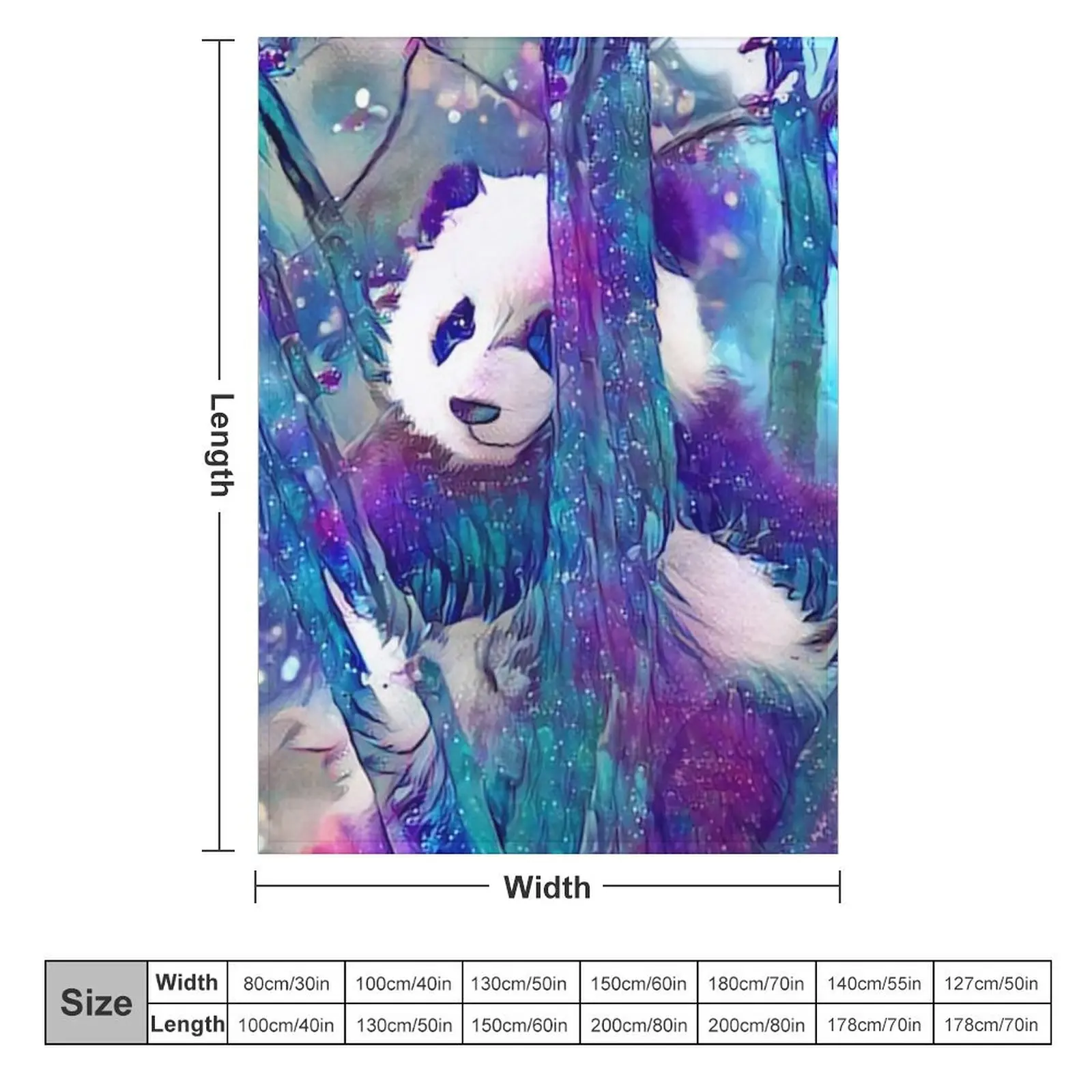 Moonlight Starflurry Panda Impression Throw Blanket Flannels Bed Blankets