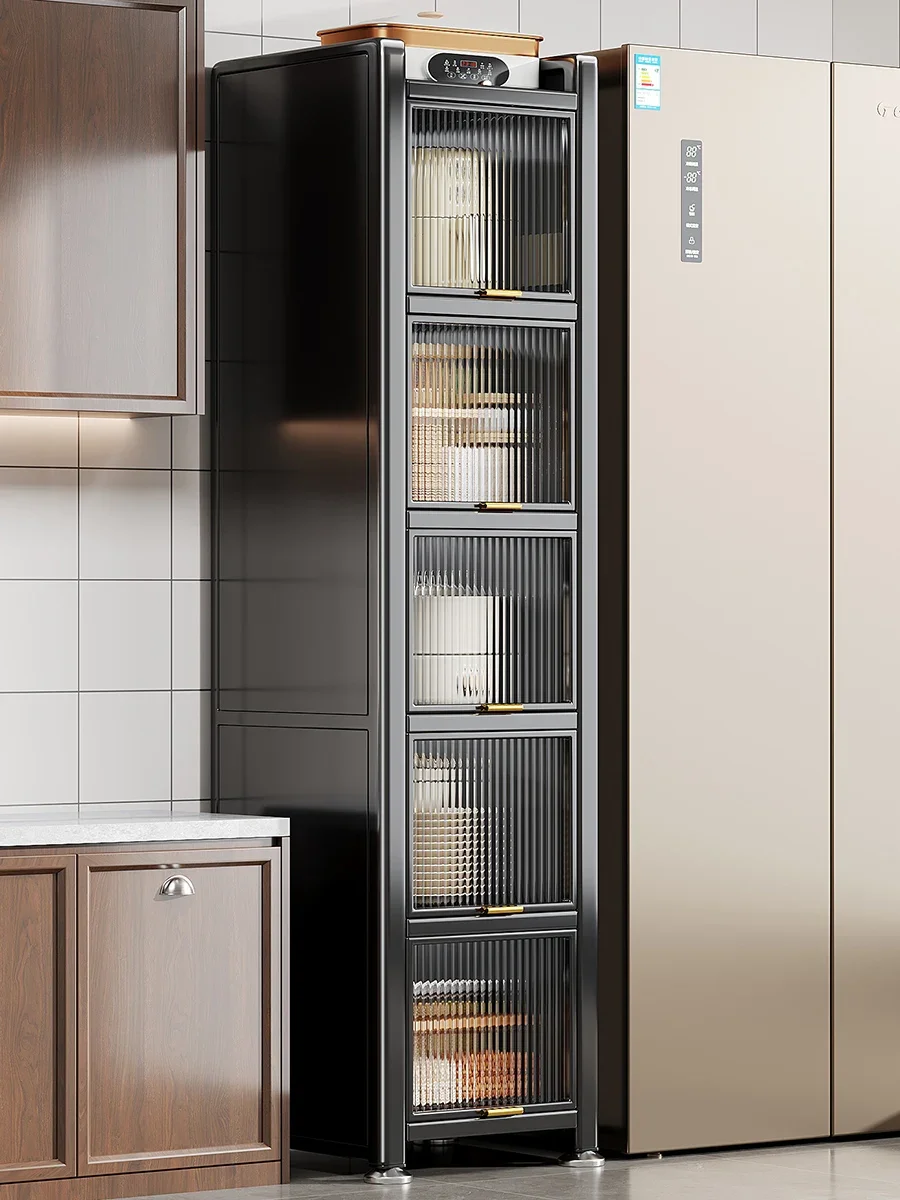 Kitchen storage rack, multifunctional rack, floor to ceiling household cookware, dishes, crevices, sideboards