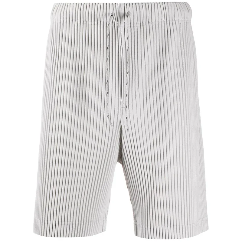 ISSEY 2026 nouveauté japon Miyake short plissé drapé haute rue ample jambe droite cordon pantacourt pour hommes