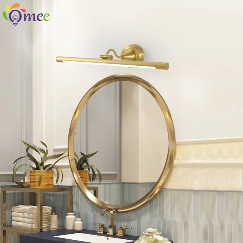 الحديثة الجدار تركيب المصابيح البني الأبيض الفضة الذهبي وحدة إضاءة LED جداريّة مصباح 44 57 76 سنتيمتر صورة طويلة ضوء الألومنيوم مرآة حمام الخفيفة #3