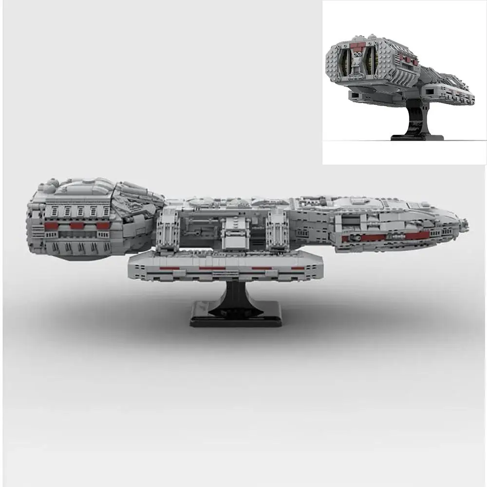 MOC Battlestar Galactica Model Building Blocks Interstellar Movie Technology DIY Spaceship Toy Adult Collection Christmas Gift