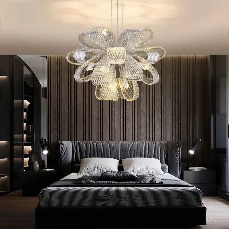 

Modern living room chandelier lighting creative design dining room hanging light fixture luxury home decor led glass lamps
