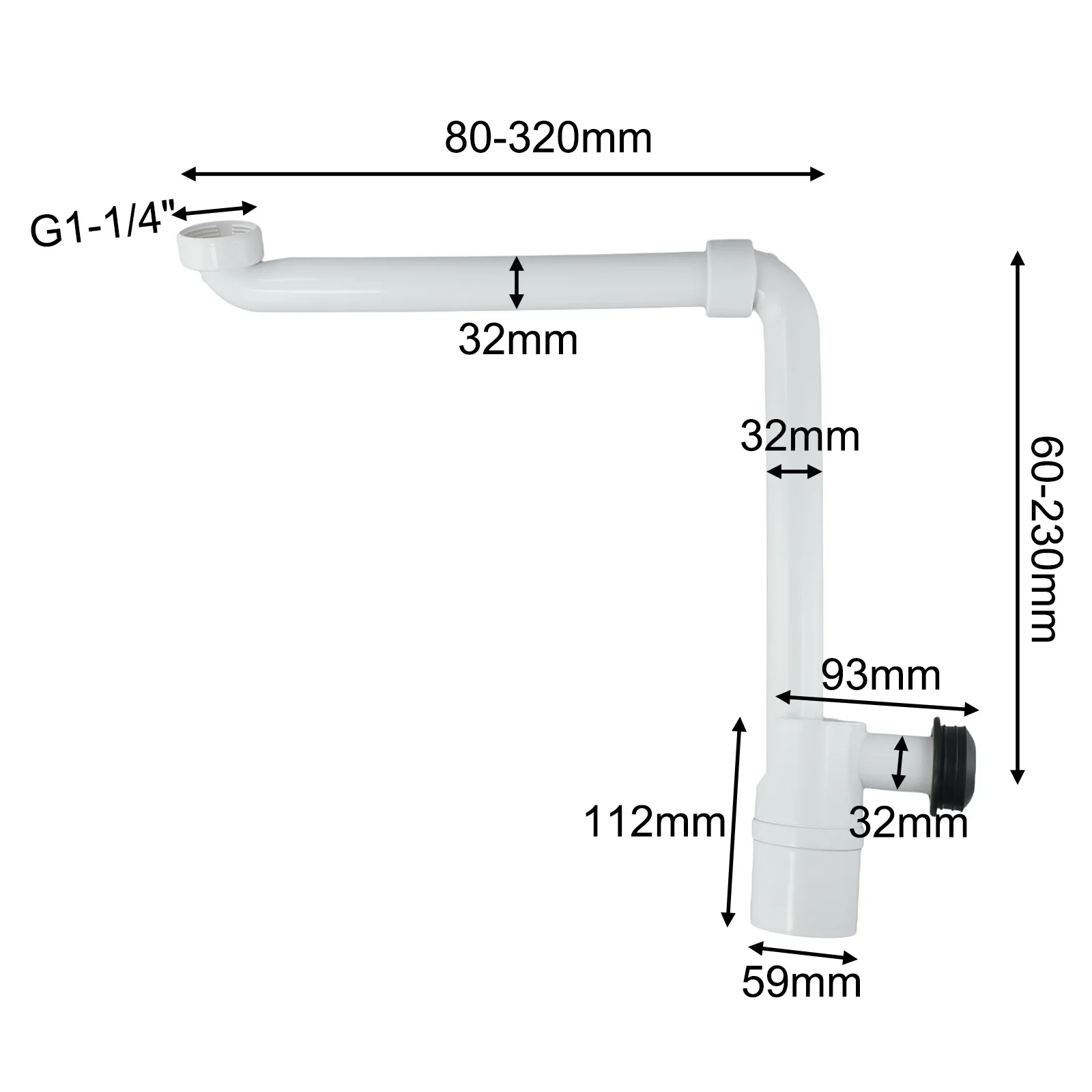 Reliable 14 Inch Adjustable For Bathroom Sink Drain Pipe with Built in Hair Filter and Leak Proof Sealing Mechanism