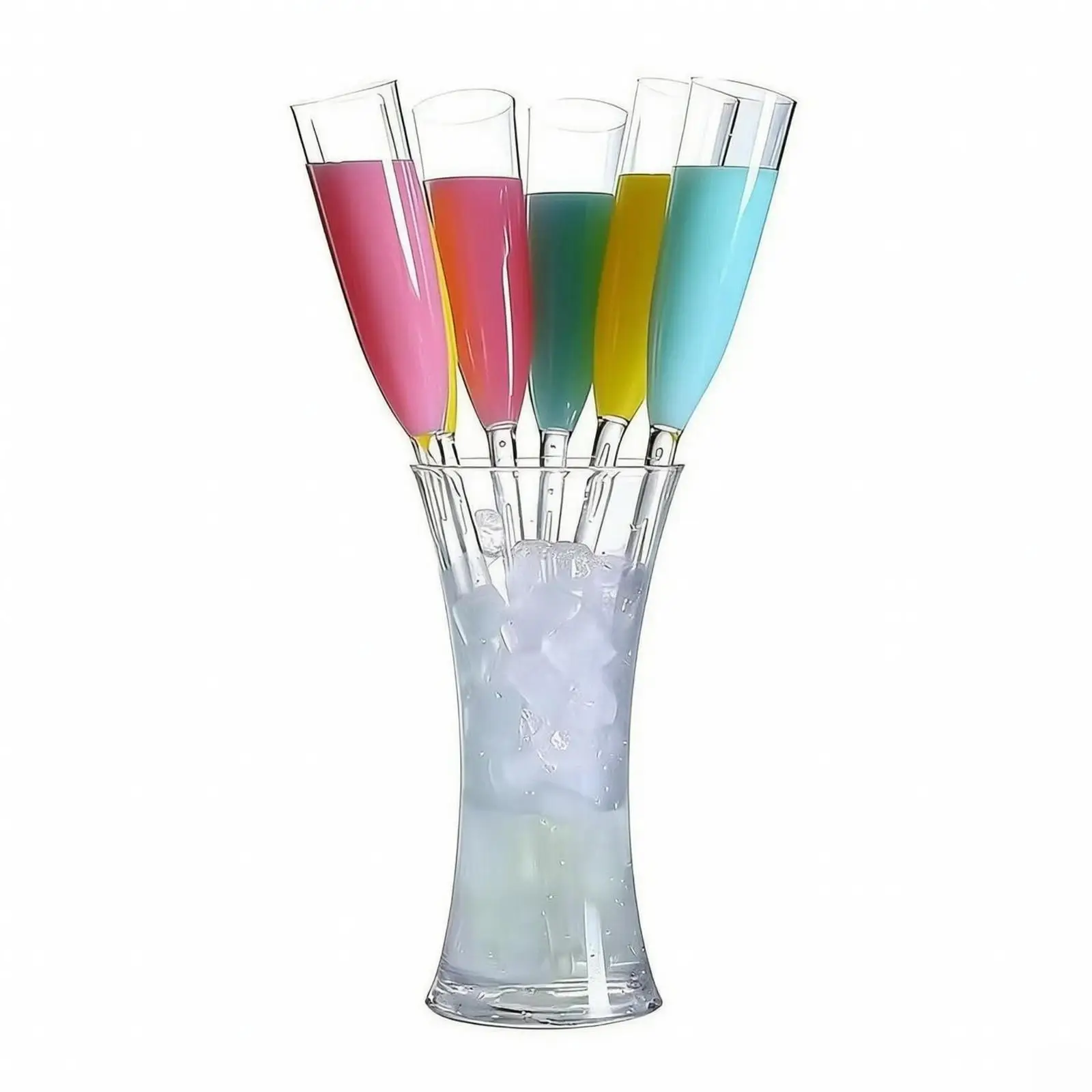 Unbreakable Acrylic Cocktail Tumbler with Matching Base for Outdoor Celebrations and Casual Beach Parties