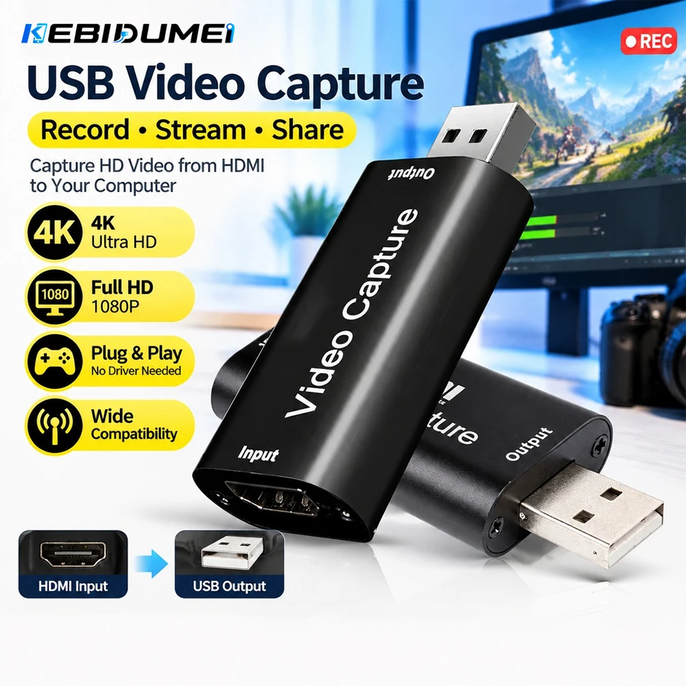 Hdmi Cable - KEBIDUMEI Scheda di acquisizione video 4K