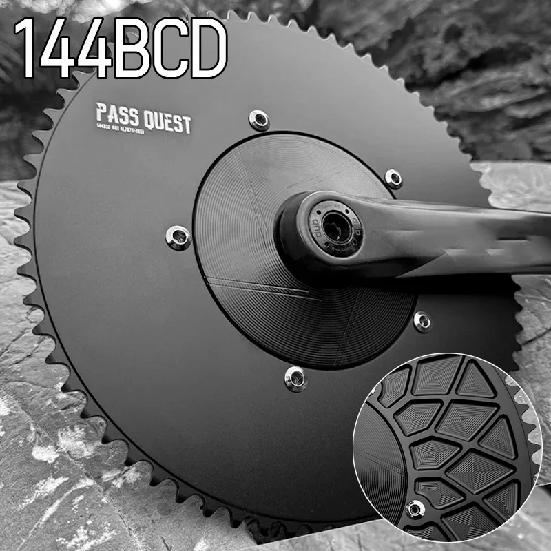 

144 Bcd Crown 144bcd Single Speed 5 Hole Chainring Aero Narrow Wide Crown 42 44 46 48 Teeth Large Sprocket Fixed Gear Road Bike