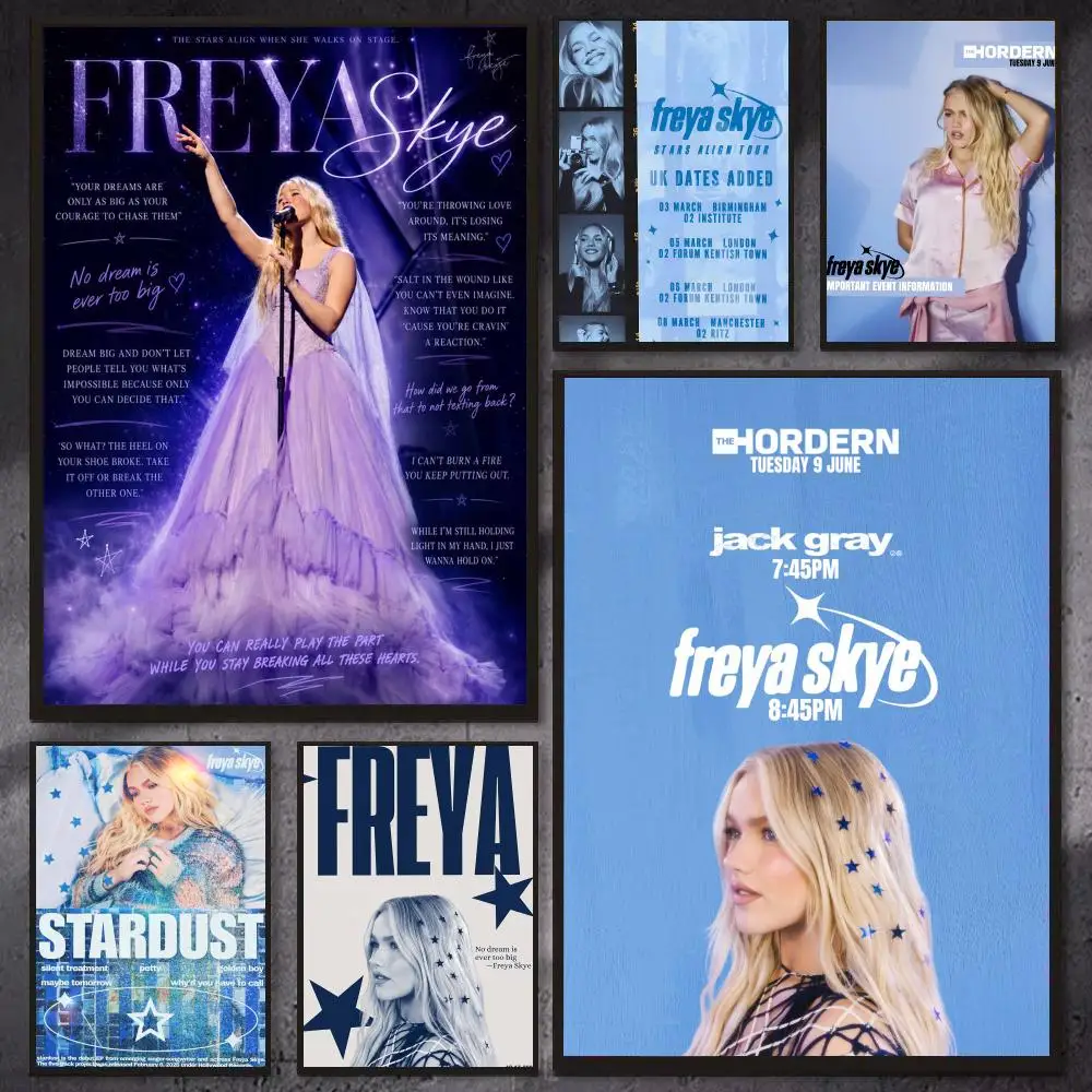 Pop Singer F-Freya Skye Poster PP Wall Decor Posters Celebrity Art Prints Aesthetic Wall Art Bedroom Office Home Gift