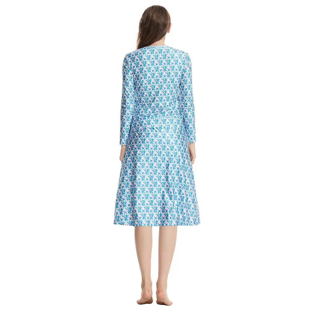 3 pièces modeste musulman maillot de bain imprimé Burkini maillot de bain islamique Bikini couverture complète maillots de bain maillot de bain arabe haut jupe casquettes ensembles