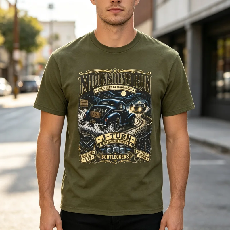 Moonshine Run Vintage T-Shirt - Women Fashion History ulasan dan harga