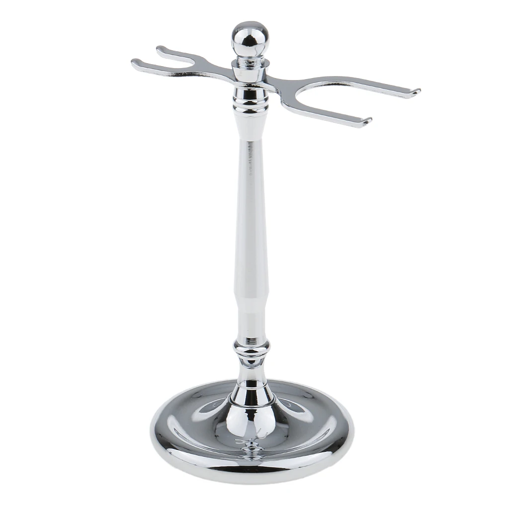 Salon Double-Ended Shaving Tool Display Stand Rack Shave Brush Holder Weighted Base