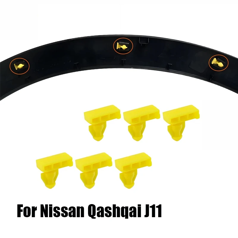 18PCS/Set For Nissan Qashqai J11 76847JG00A 768474EA0A Wheel Arch Flare Trim Moulding Clips Front Rear Wing Moulding Retainer