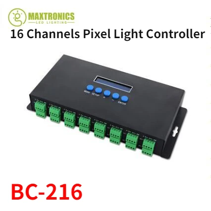 BC-204 BC-216 Artnet Eternet To SPI/DMX Pixel Led Light Controller DC5V-24V Output Current 4 Channels 7Ax4CH/16 Channels 3Ax16CH