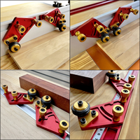 Bearing Roller Feeder, Upgraded Aluminum Alloy Feather Loc Board, Table Saw Feeding Safety Propelling Tool Durable Easy Install