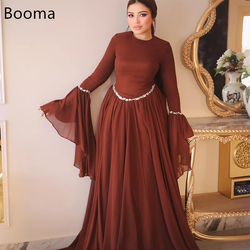 

Booma Simple A-Line Evening Dresses O-Neck Formal Dresses for Women Elegant Pleat Prom Gowns Custom Made 2025