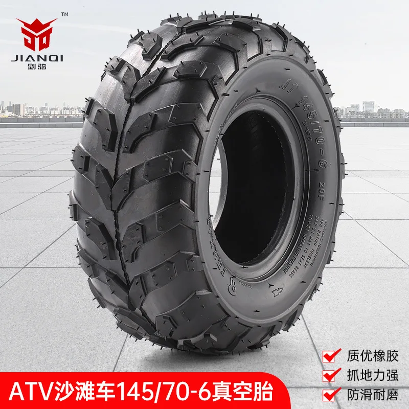 145/70-6 Vacuum Tire Accessories Universal Modification Four Wheel Kart ATV Beach Bike Inflatable 6-inch Off Road Tire