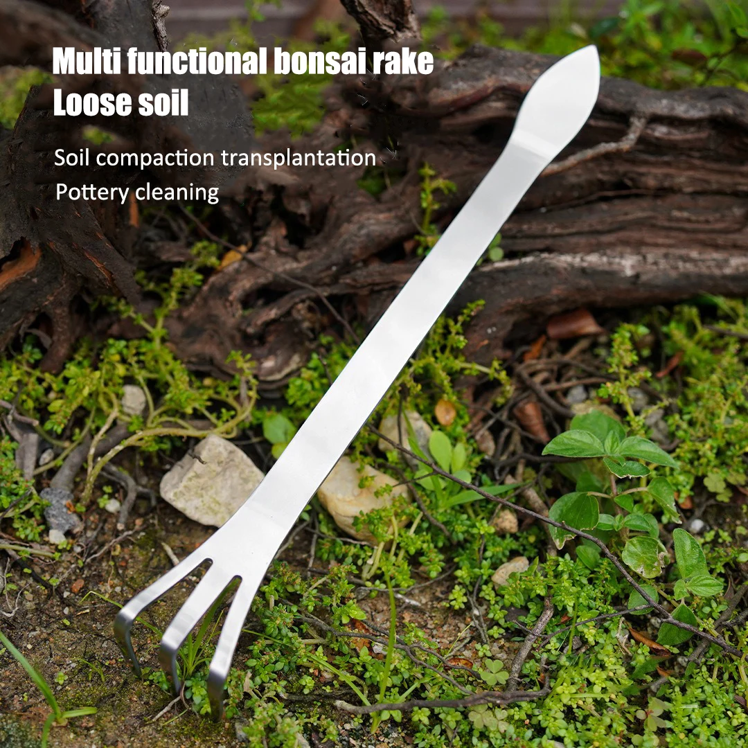 Small Garden Rake Garden Rake Gardening Tool Three Claw Loosening Soil Three Tooth Rake Digging Tool for Removing Weeds